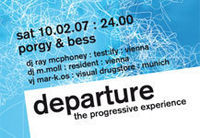 departure - progressive house@Porgy & Bess