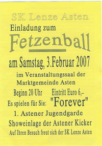 Fetenball SK Lenze Asten@Veranstaltungssaal