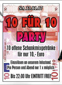 10 für 10 Party!@Ballhaus Freilassing