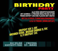 Birthdayparty für alle MÄRZ Geburtstagskinder - mit DJ X-TREME & DJ VYRUS@P2