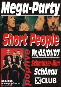 Mega-Party mit Short People + Pop 5@Schmalzer-Alm
