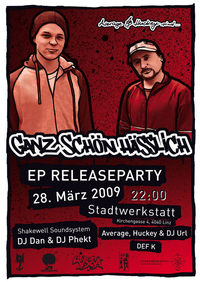 Releaseparty - Huckey & Average sind:  @Stadtwerkstatt