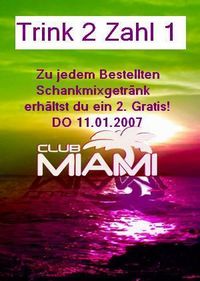 Trink 2 Zahl 1@Club-Miami