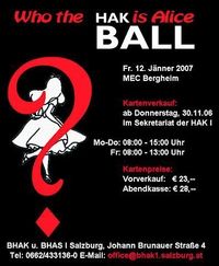 Who the HAK is Alice - Ball@MECs Mode & Eventcenter Salzburg