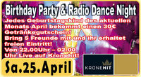 Birthday Party & Radio Dance night@Die Oase