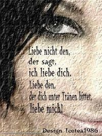 lieb nicht den der sagt ich liebe dich    lieb den der dich unter tränen bittet lieb mich