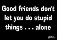 Gruppenavatar von Good friends don´t let you do stupid things...alone!