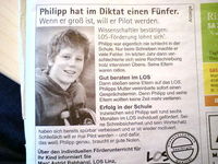 Gruppenavatar von Philipp hat im Diktat einen Fünfer. Wenn er groß ist, will er Pilot werden.