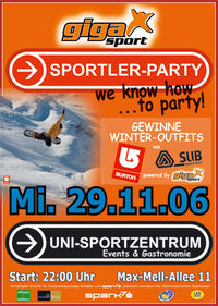 Gigasport-Sportler-Party@Uni-Sportzentrum