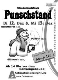 Punschstand Aktions-Gemeinschaft@Uni Linz