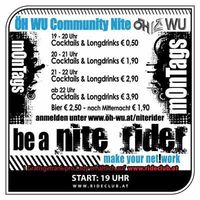 WU Community Night & Erasmus Lounge@Ride Club