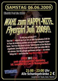 Wahl zum Happy Nite Flyergirl Juli 2009