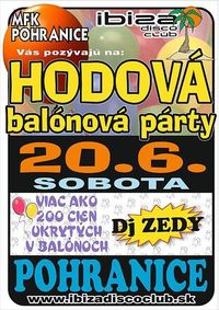 HODOVÁ BALÓNOVÁ  PÁRTY POHRANICE@Ibiza Disco Club