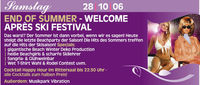 End of Summer - Welcome Apres Ski@Musikpark-A1