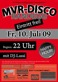 Bezirksmusikfest - Tag 1 - MVR-Disco@Festzelt Randegg