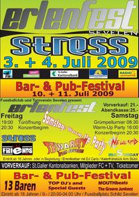 Bar- & Pubfestival Sevelen@Fussballplatz Schild