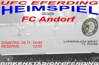 UFC Eferding - FC Andorf@Birkenstadion