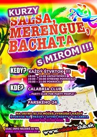   	 Kurzy Salsa, Merengue, Bachata s Mirom @Calabria Club