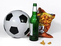 Ein Bier, Chips und eine Fußballübertragung...