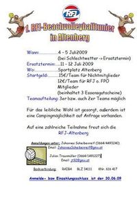 1.RFJ Beachvolleyballturnier in Altenberg