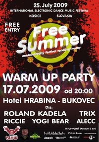 Free Summer – Warm Up party!@Hotel Hrabina