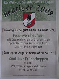 Heuriger 2009@Feuerwehrhaus Gallspach