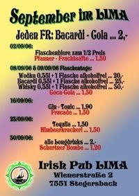 Flaschentage im IPL@Irish Pub Lima