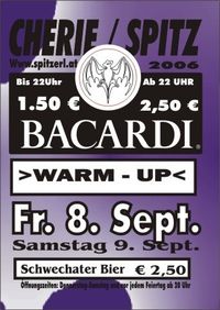 Bacardi Party Warm-Up@Tanzcafe Cherie Spitz