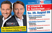 Wahlkampfauftakt In Wels Mit Hc Strache Und Manfred Haimbuchner@Stadtplatz/Minoritenplatz