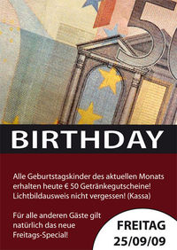 Birthdayparty August & Der neue Wahnsinns Freitag
