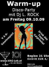 Warmup Disco-Party@Vag-Leb