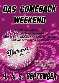 Comeback - Der Start zur Saison@Three - The Bar