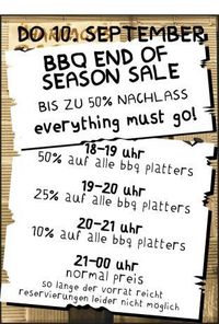 BarBeQue end of season sale