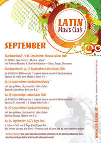 Latin Music Club - Re-Opening@[`be] Tapas Bar