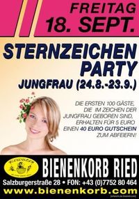 Sternzeichen Party @Bienenkorb Ried