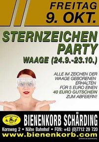 Sternzeichenparty Waage@Bienenkorb Schärding