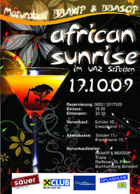 African Sunrise  -   Maturaball BASOP&BAKIP  ... und wir sind dabei !