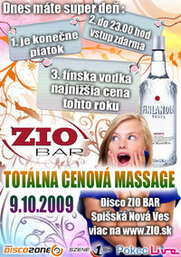 Totálna Cenová Massage@Zio bar