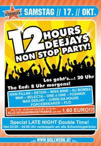 12 Hours DJ´s Non Stop Party@Bollwerk