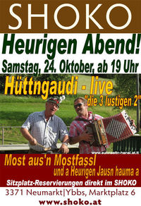 Heurigenabend mit  Hüttngaudi @Shoko Cafe | Lounge