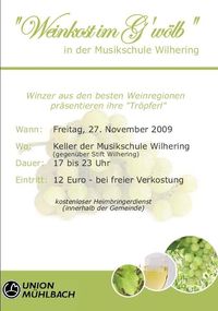 Weinkost im Gwölb@Musikschule Wilhering