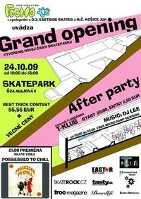 Grand Opening Skatepark - Afterparty@T-Club