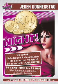 99 Cent Night@Bollwerk Klagenfurt