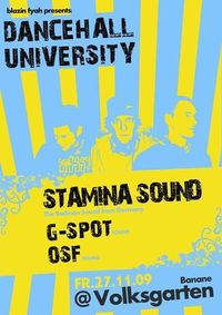 Dancehall University starring Stamina Sound (de)@Volksgarten Banane