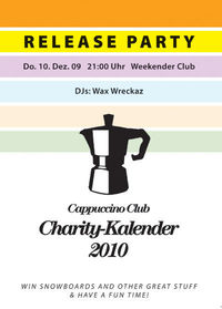 Cappuccino Club Charity Kalender 2010 Präsentation@Weekender Club