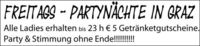 Freitags-Party@Fledermaus Graz