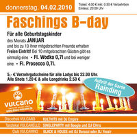 Faschings B-Day Kult @ Vulcano@Vulcano