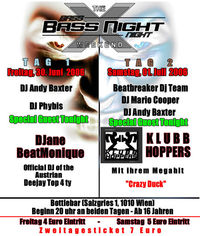 Bass Night X - The Weekend@Bottle Bar