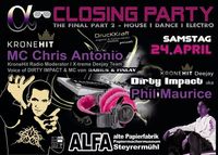 α - Event Serie - Closing Party@ALFA - alte Papierfabrik (Papiermachermuseum)