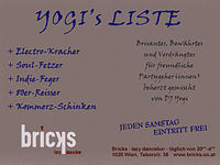 Yogi's Liste@Bricks - lazy dancebar